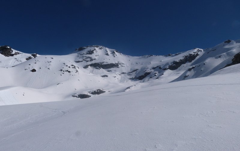 Sur le glacier du Colerin : Albaron au centre