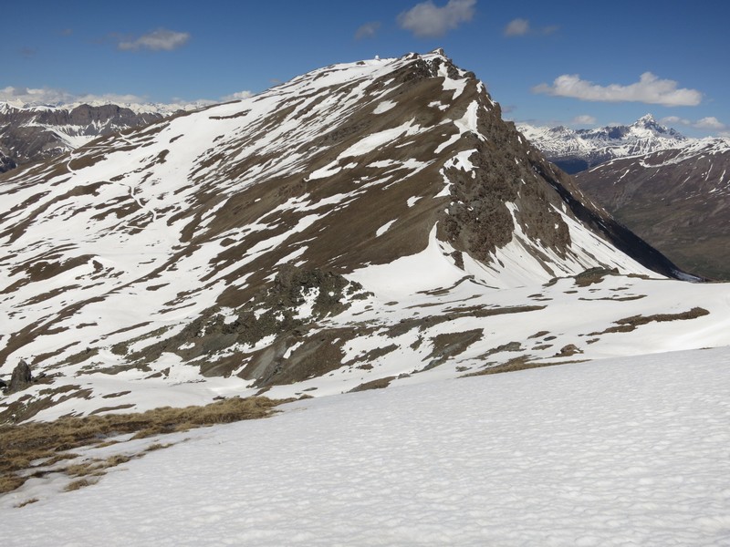 Chateau Renard : Chateau Renard et le col de Longet, vus des pentes W du Pic Traversier