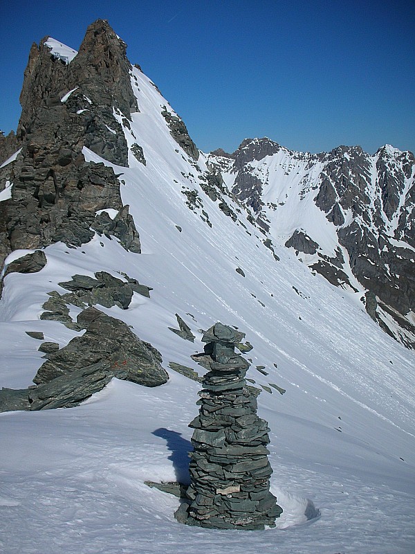 Col du Génépy : Cairn