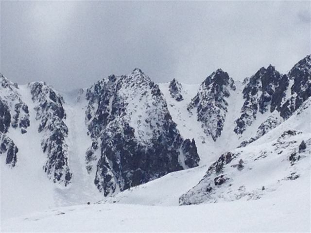 couloir N pic fontnegra : descente du coloir de la droite