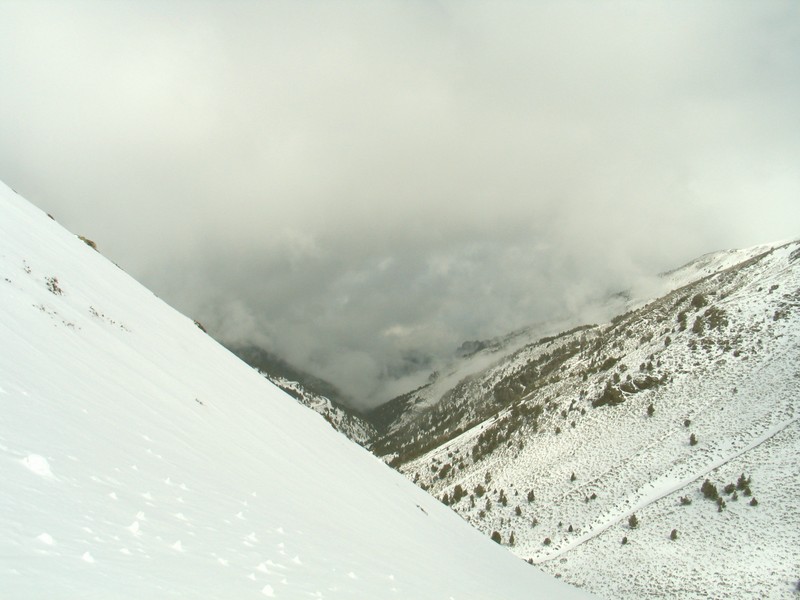 Puigmal d'Err : toujours des nuages .