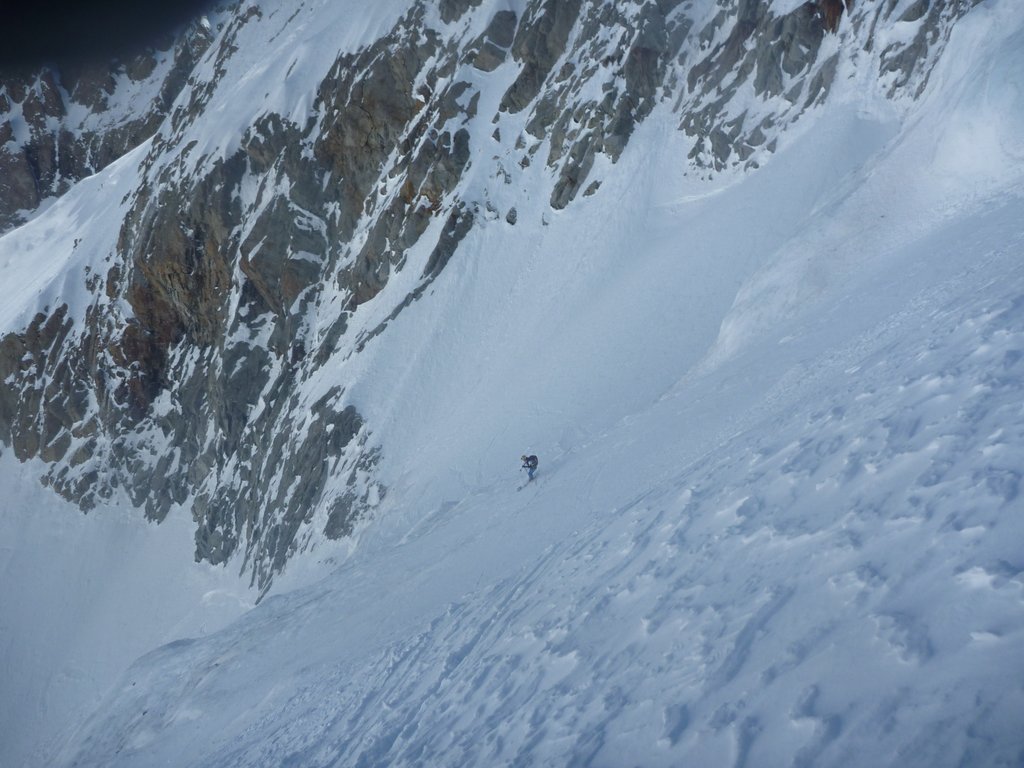 Col Est du Pelvoux : Partie basse, une bonne section bien large