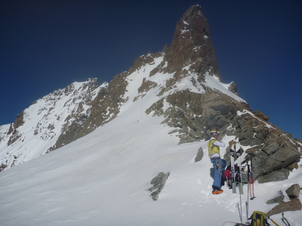 Col Est du Pelvoux : Cote sud, pas de vent, temperature douce, cool :)