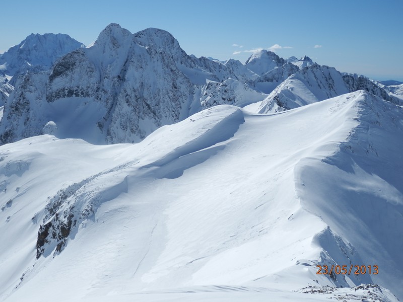 Cime de la Lombarde : Les "géants" du Mercantour : Vermeil au premier plan, Tête de Claus, Malinvern et Argentera