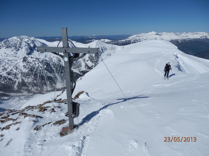 Cime de la Lombarde : Valérie arrive au sommet