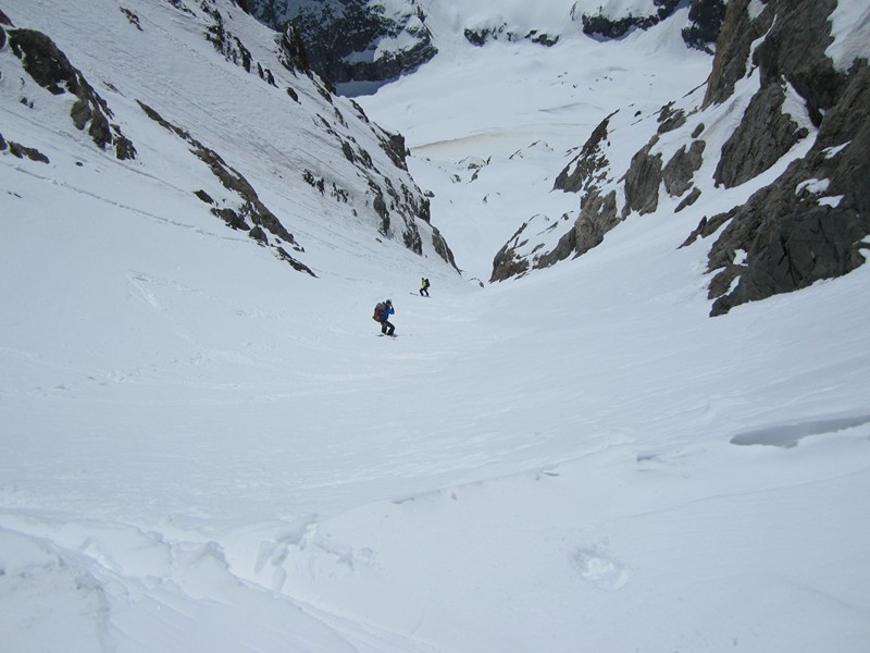 Couloir Sud de la grande Sagne : dans le haut