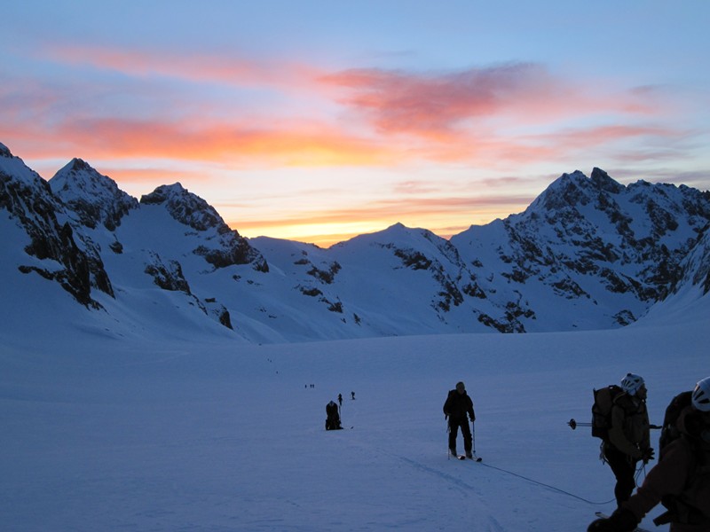 Glacier Blanc : Lever de soleil