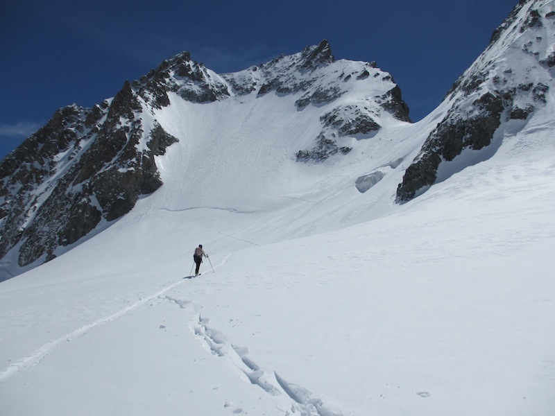 remontée : Belle trace de montée de nos prédécesseurs.