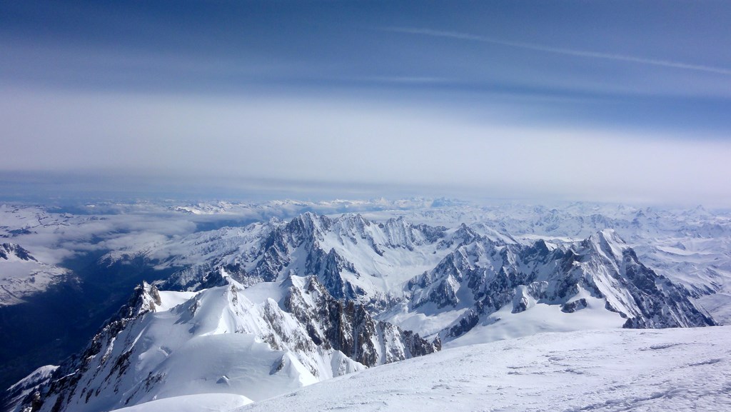 depuis le sommet : massif du MB