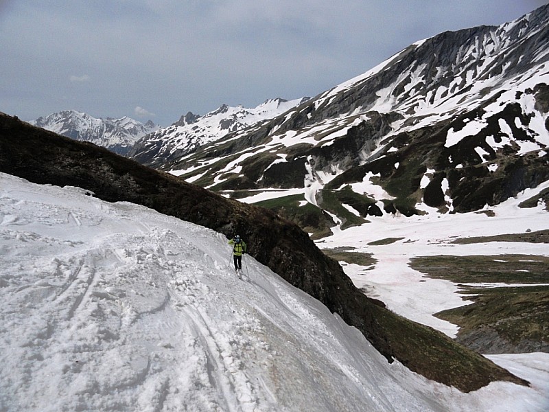 Aiguille des Glaciers : Ça passe encore bien jusqu'en bas.
