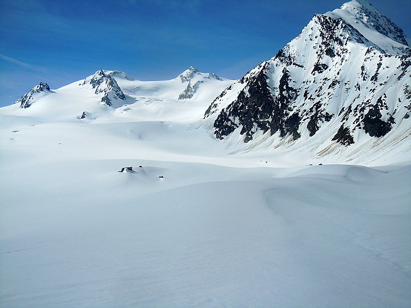 Bifurc vers le Col du Borgne : Le Glacier de Gebroulaz et sa moquette