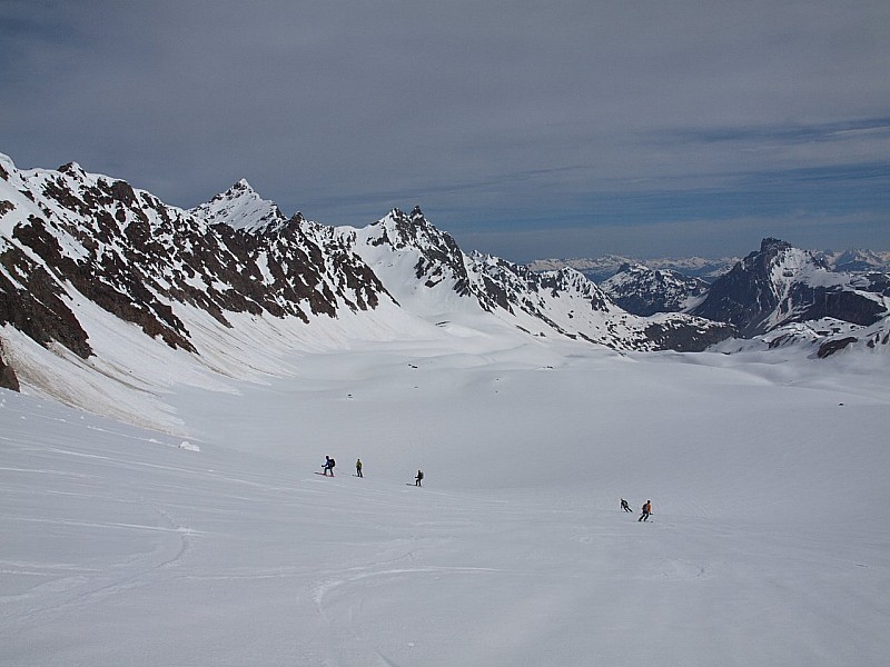 Glacier de Gebroulaz : Vers le bas