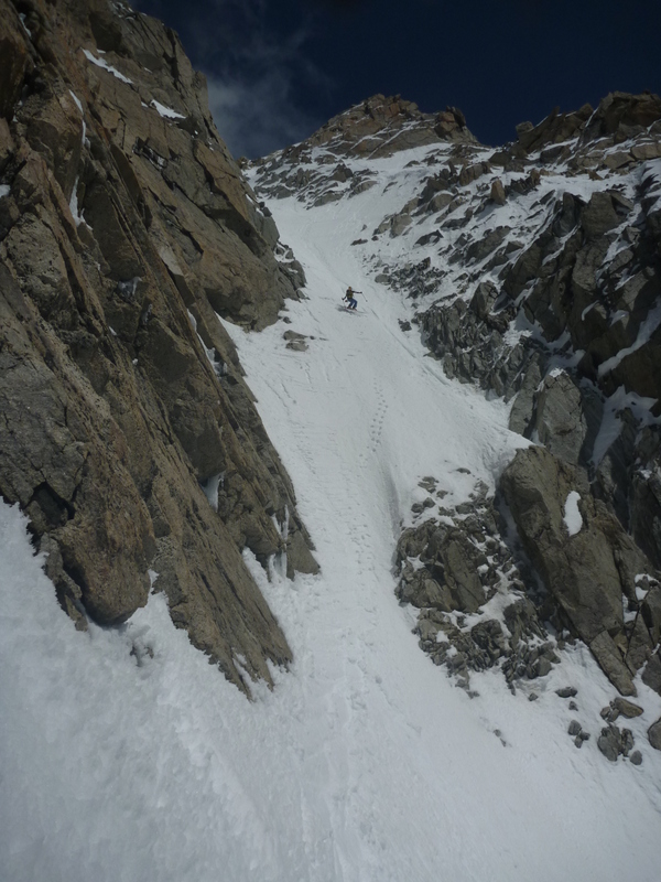Chardonnet : Dans le bas de la partie haute juste avant la traversee