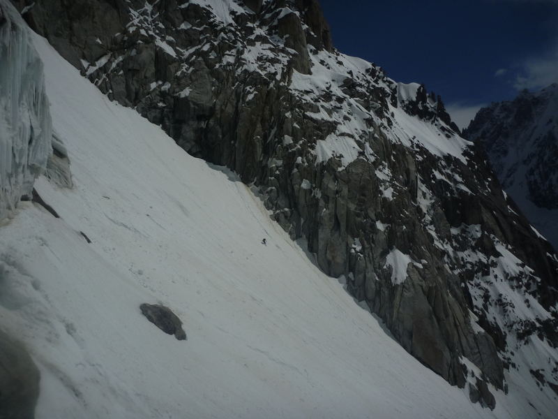 Chardonnet : Les grandes pentes sous le couloirs sont bien molles, mais bon, ca skie