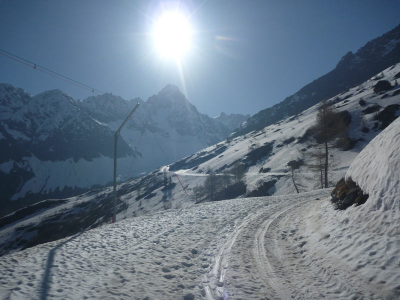 Chardonnet : Approche tranquille par les pistes
