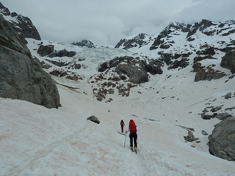 Glacier Blanc : un peu après avoir chaussé