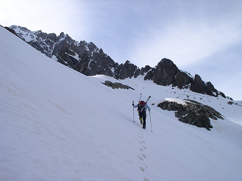 traversée : Traversée rive gauche crampons obligatoires