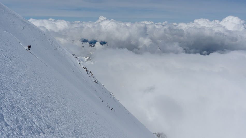 face bien large : conditions optimales, pas un m² de glace en vue