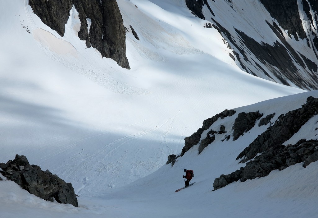 Sur le Gl. du Monêtier : Vers 3300m, au dessus du Col des Brouillards