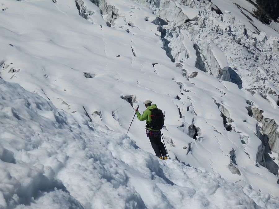 Bossons : Didier contemple