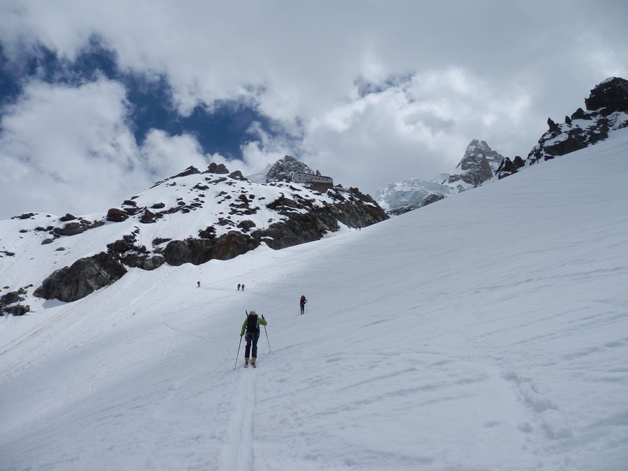 Arrivée au refuge : Grands Mulets