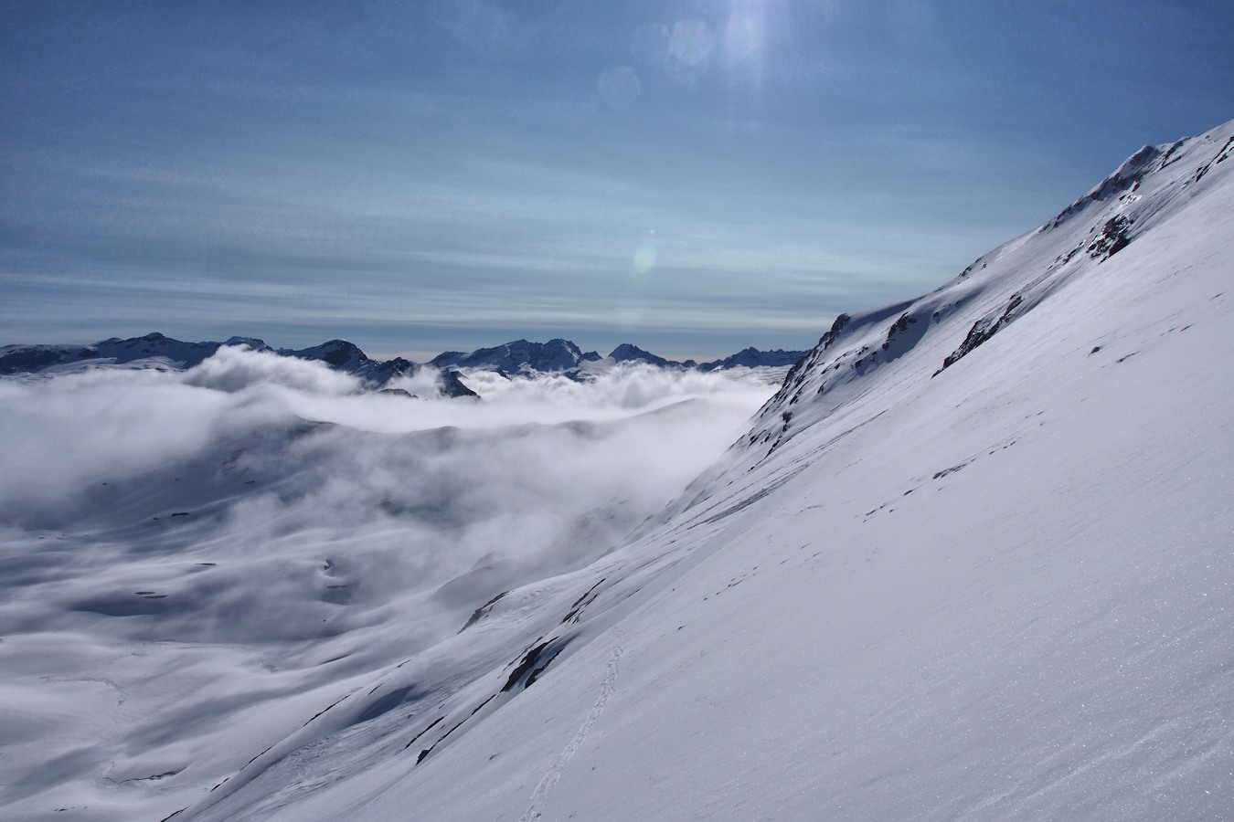 Dans la face : Neige superbe.