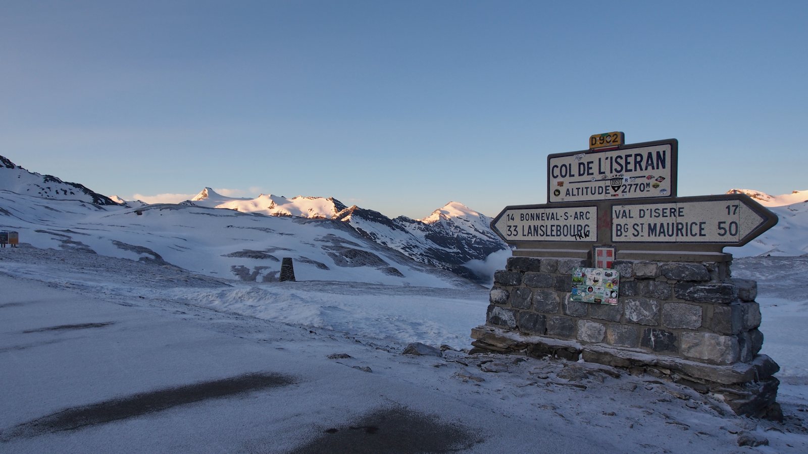 Col de l'Iseran : Ambiance hivernale.