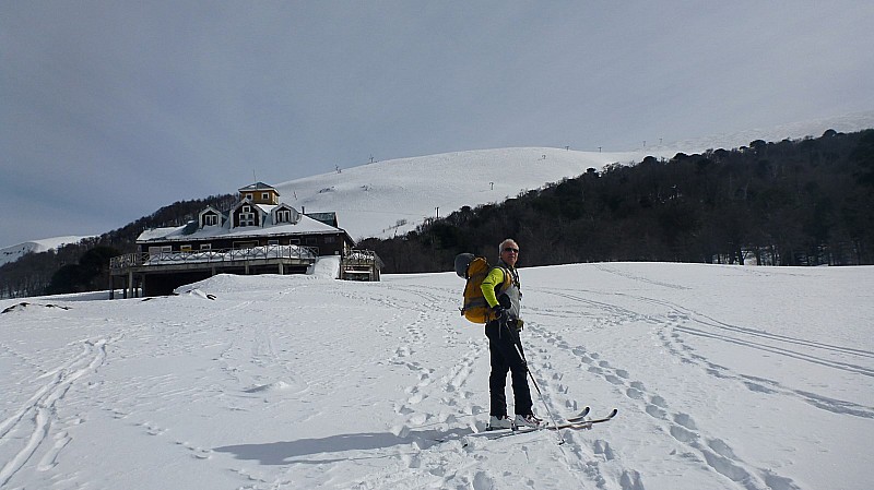 Didier au départ : de l'ancienne station de ski Arenales