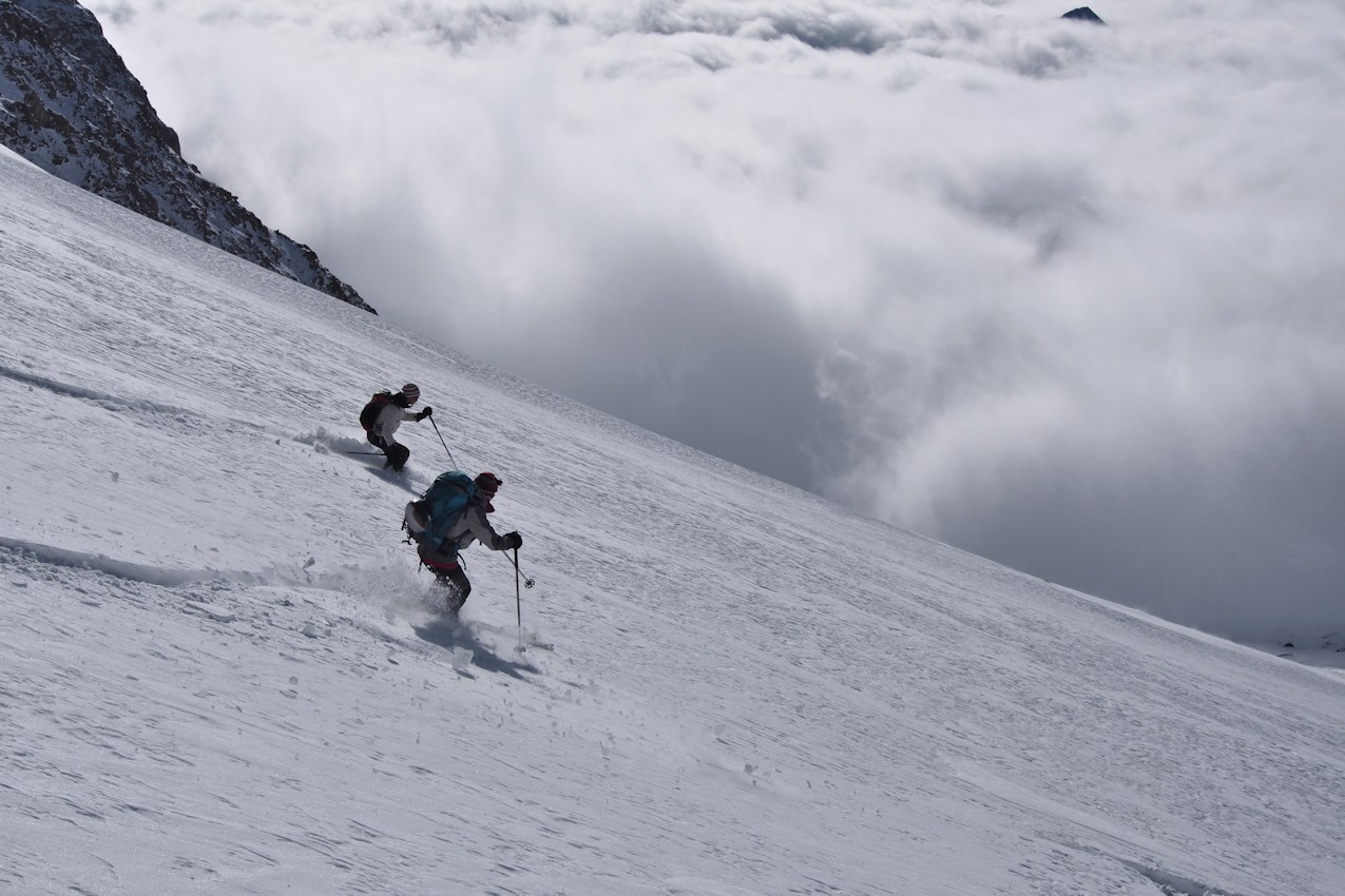 La descente : Du bon ski pour Blandine et Isa.