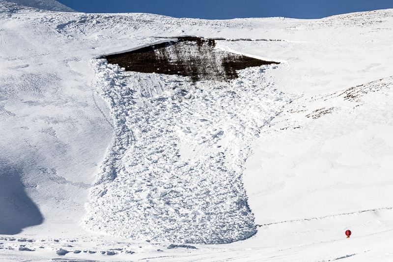 Alpe du Grand Serre : La coulée vue depuis les bergeries