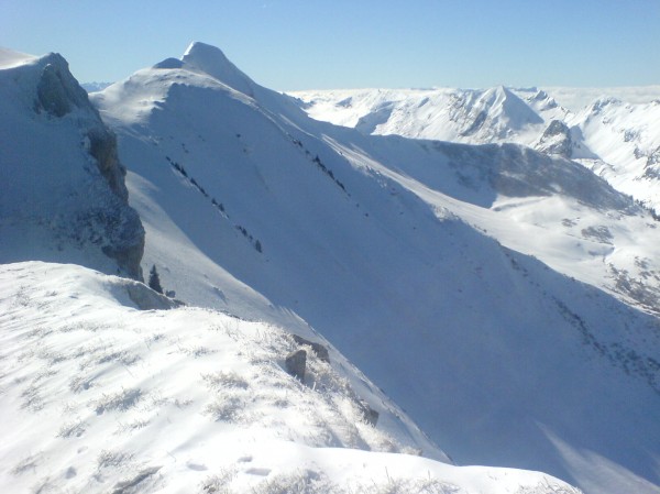 LaPointe de Chaurionde : ça c'est pour tout à l'heure, une trace (un but qu'on ne voit pas), une purge de la veille dans la montée habituelle (à gauche)