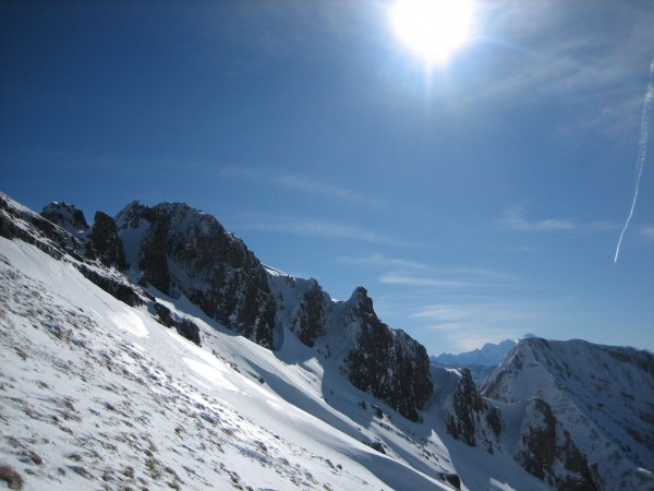 arête Ouest : Le sommet depuis l'arête Ouest