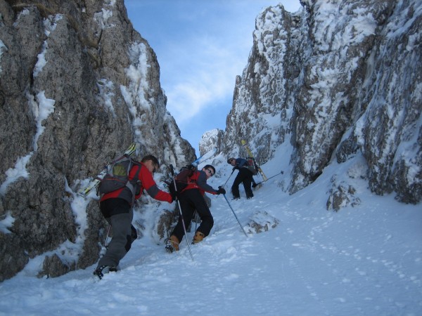 Sous le sommet : Dans le petit couloir sous le sommet