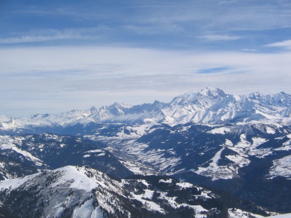 Mont-Blanc : Vue sympa sur le massif du Mont-blanc (photo Guillaume)
