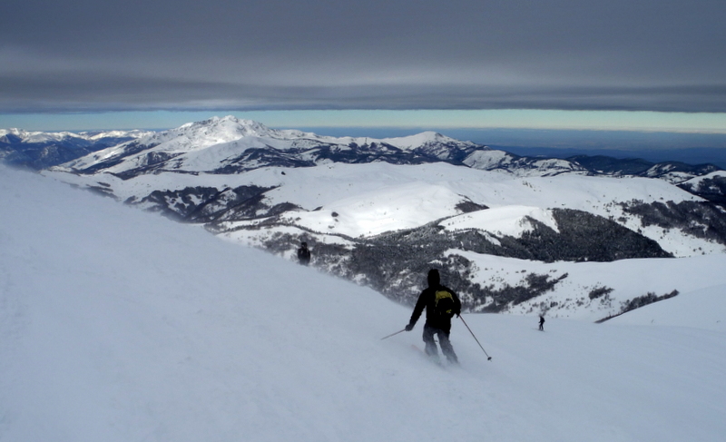 Descente Tarbésou : Descente du Tarbésou sur la crête de Mounégou direction Nord