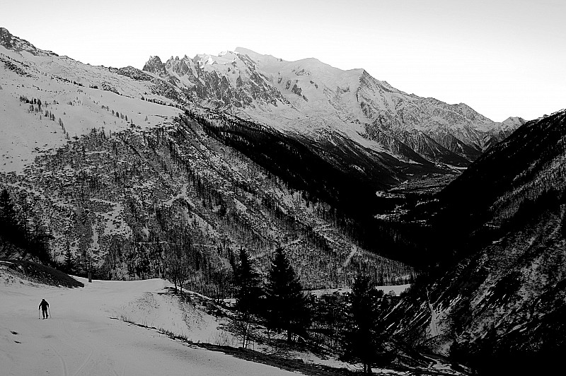 vallée de Chamonix : Laurent sur les pistes