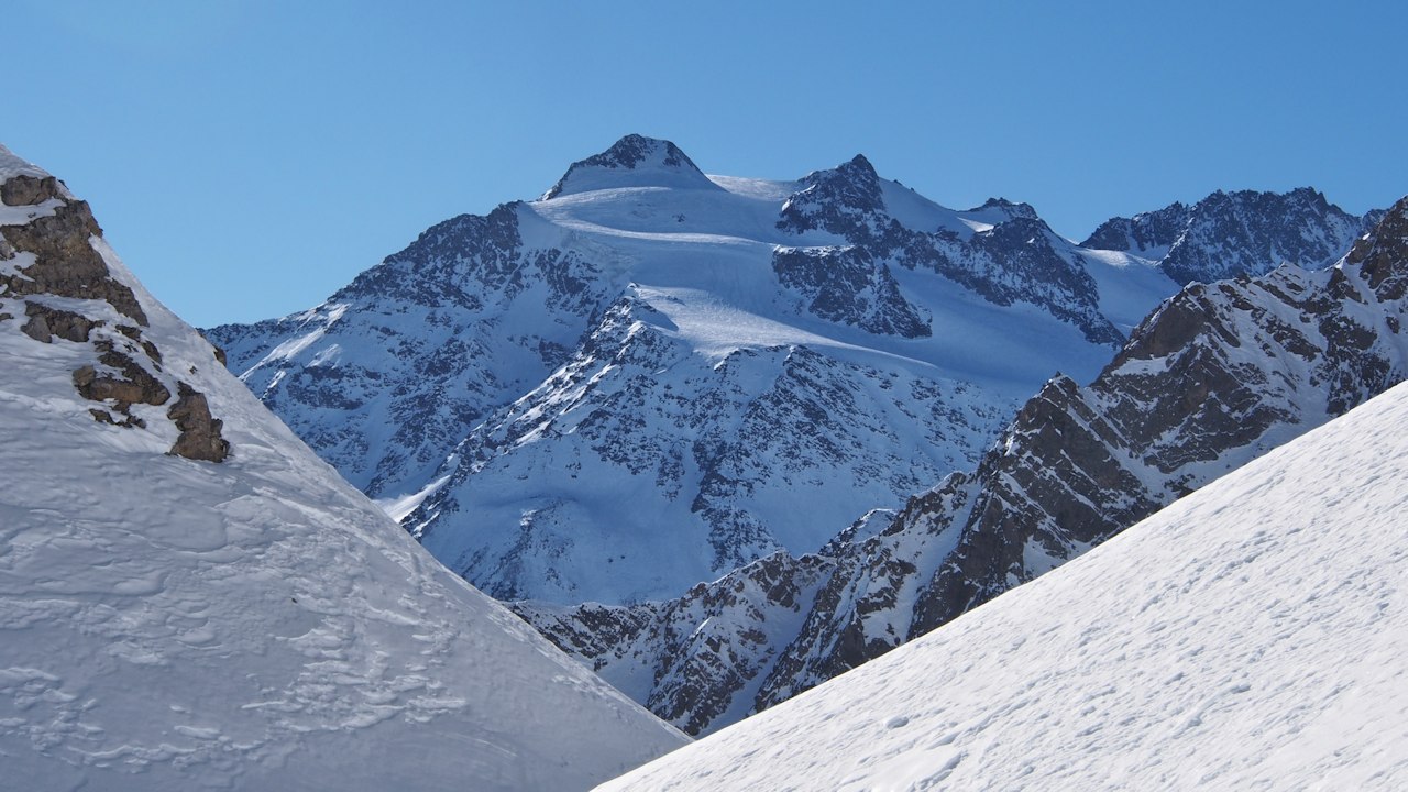 Glacier de Gébroulaz : Dôme et Aiguille de Polset.