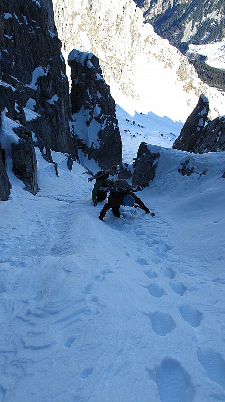 Portetta : Une sacrée belle ambiance alpine dans ces conditions.