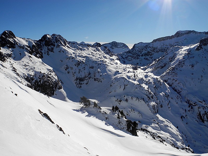 Vers le Sud : Les étangs des Peyrisses et la Couillade d'En Beys
