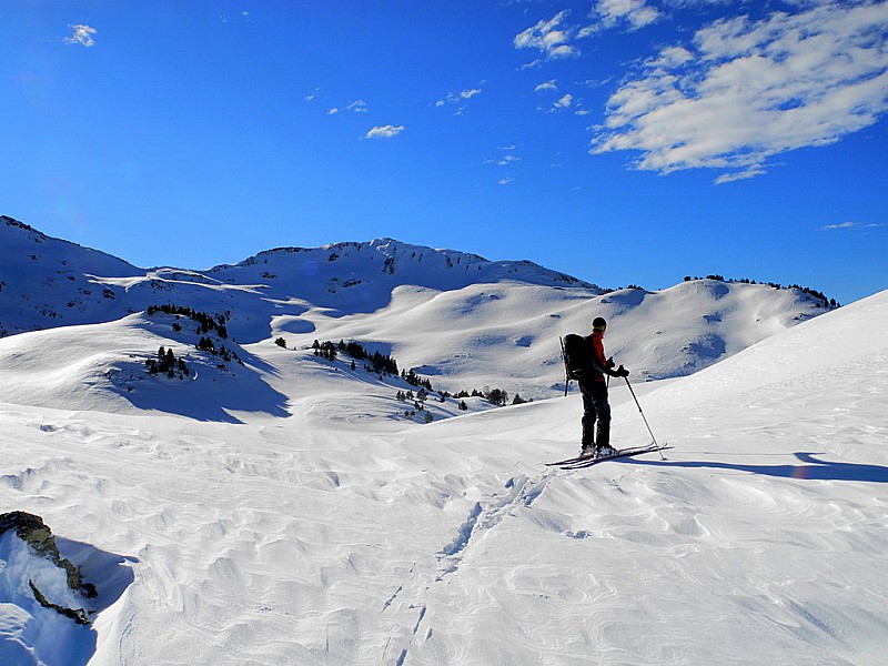 Vue de la Couillade de Pinet : En face , la Couillade de la Llause et le Pic de la Baynaye 2412m