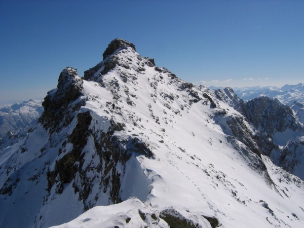 Rocca Blanca : Le sommet de la Rocca Blanca vu de l'antécime