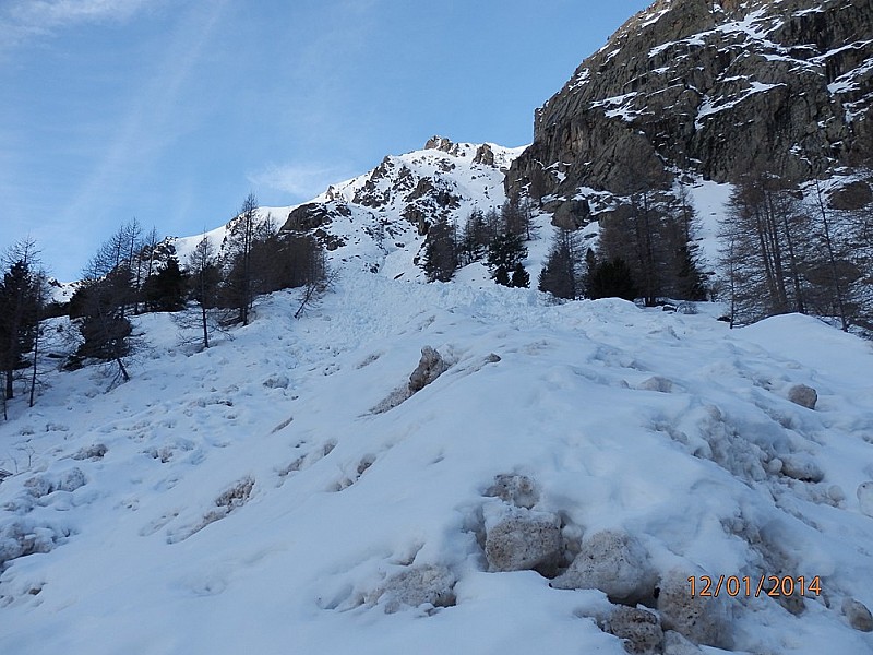 Belle avalanche descendue : de la Cime de Paranova