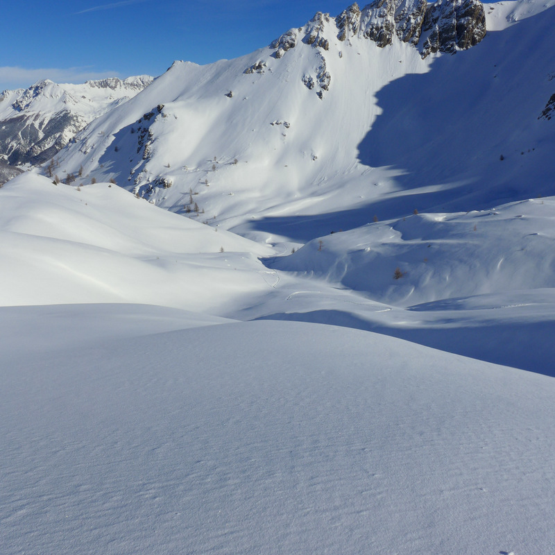 Depuis le col : le loooong vallon.