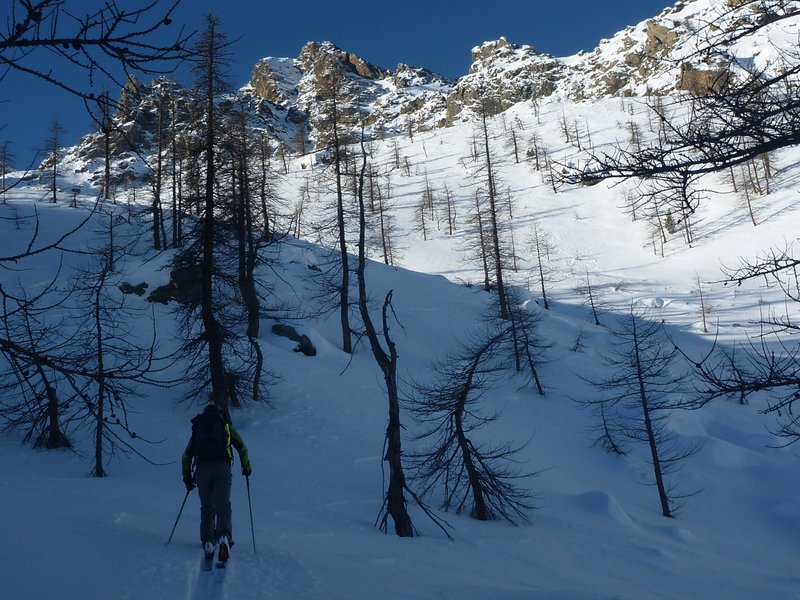 Monte Rosso d'Ala : Dans la combe de l'Alpe Lusignetto