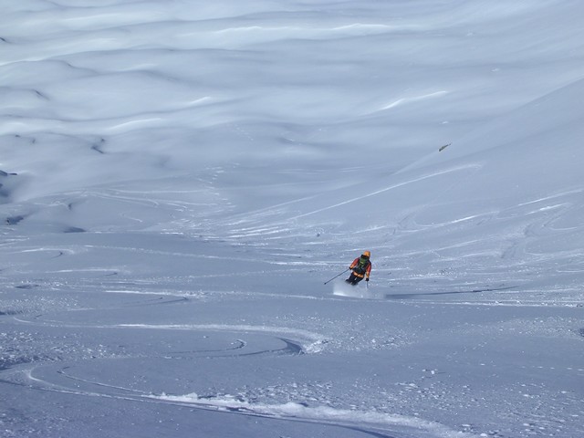 #1 descente de la pte d descente de la pte d'Anterne : neige légère pour tout le monde!!