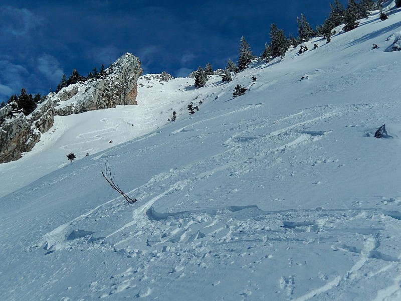 Rochers de la Bade : Le haut de la face
