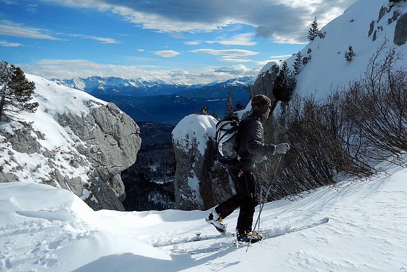 Rochers de la Bade : Sur la crête, gros vent !