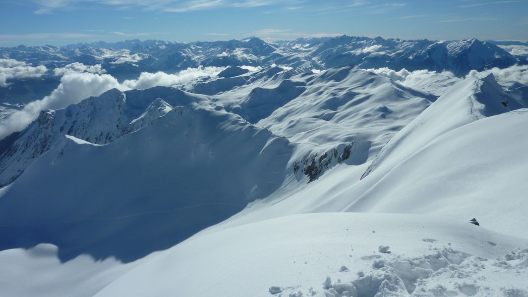 Vers le sud : on voit bien l'itineraire parcouru