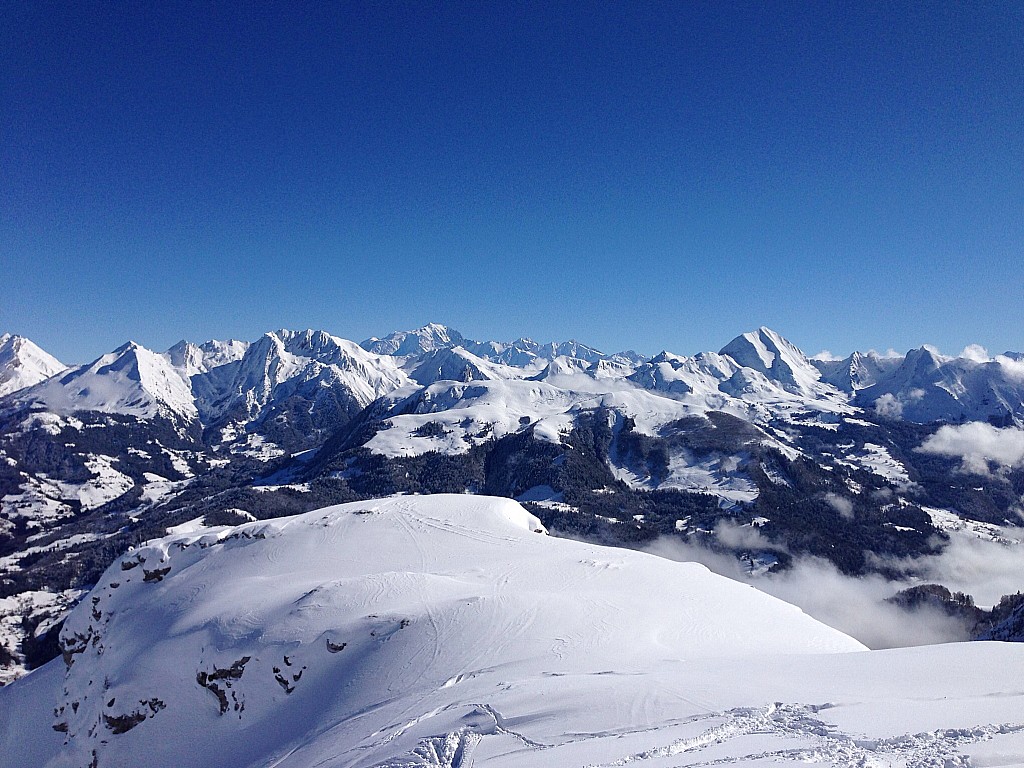 Replat : Aravis sur fond de Mont Blanc