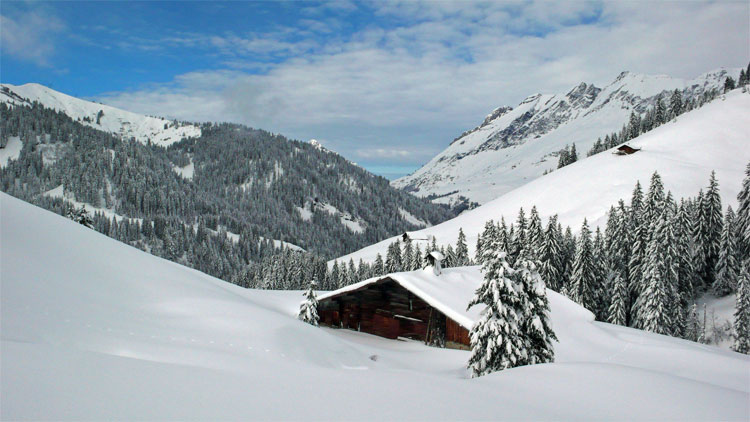 Vallon du Jaillet : Le vallon du Jaillet, en attaquant la montée vers l'Eperon.